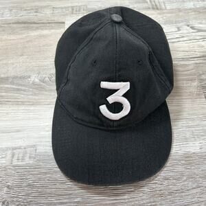Chance the Rapper “3” Dad Hat Black Adjustable Baseball Cap Embroidered